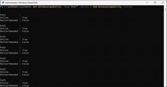 Установить инструменты Windows RSAT