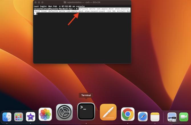 Показать больше или меньше недавних приложений в Dock на Mac